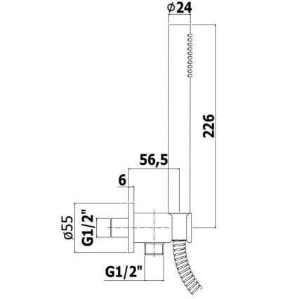 Paffoni - Zestaw prysznicowy ROUND czarny mat