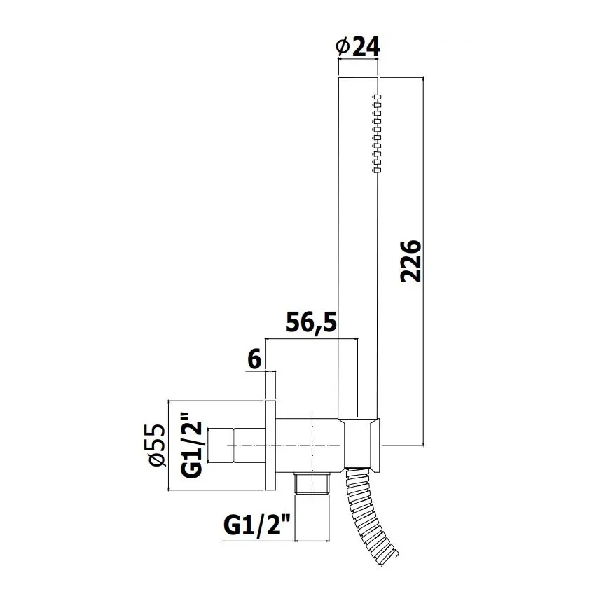 Paffoni - Zestaw prysznicowy ROUND czarny mat