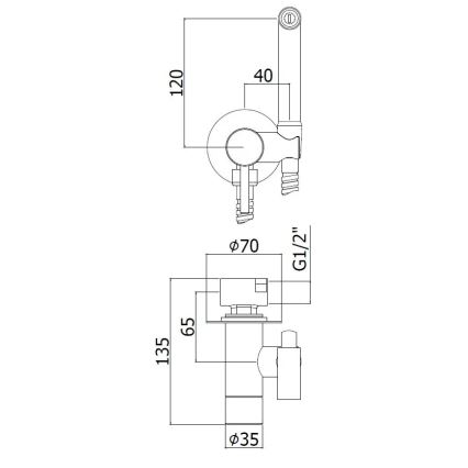 Paffoni - Zestaw ścienny z ręczną słuchawką bidetową do montażu podtynkowego RINGO WEST biały