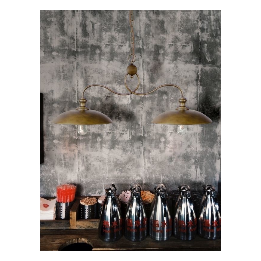 Żyrandol na łańcuchu  ELZA 2xE27/60W/230V