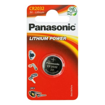 Panasonic - 1 szt Bateria litowa guzikowa CR2032 3V 220 mAh
