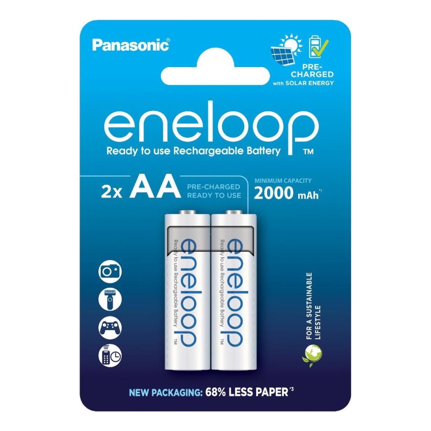 Panasonic - 2 szt Akumulatory AA Eneloop 2000 mAh