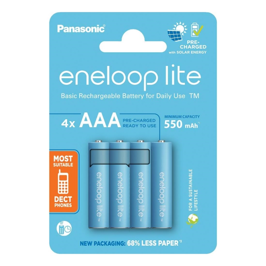 Panasonic - 4 szt Akumulatory AAA Eneloop Lite 550 mAh