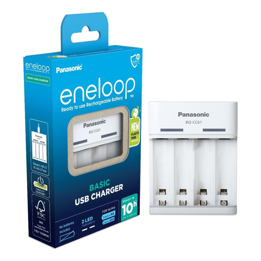 Panasonic - Ładowarka baterii Eneloop 4xAA/AAA 5V