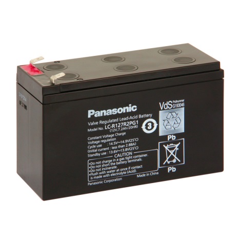 Panasonic LC-R127R2PG1 - Akumulator ołowiowy 12V/7,2Ah/faston 6,3mm