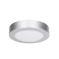 Panel LED natynkowy/wpuszczany 2w1 LED/12W/230V 3000/4000/6000K śr.17 cm IP54 srebrny