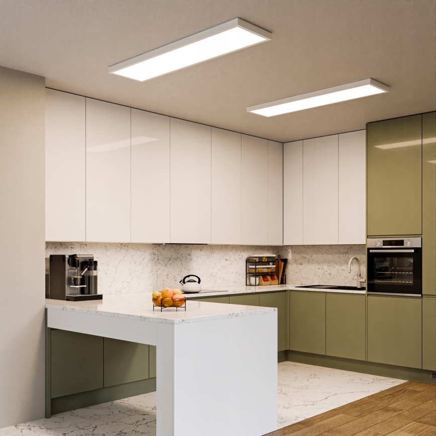 Panel natynkowy LED 60 W, 230 V, 30 x 120 cm, biały