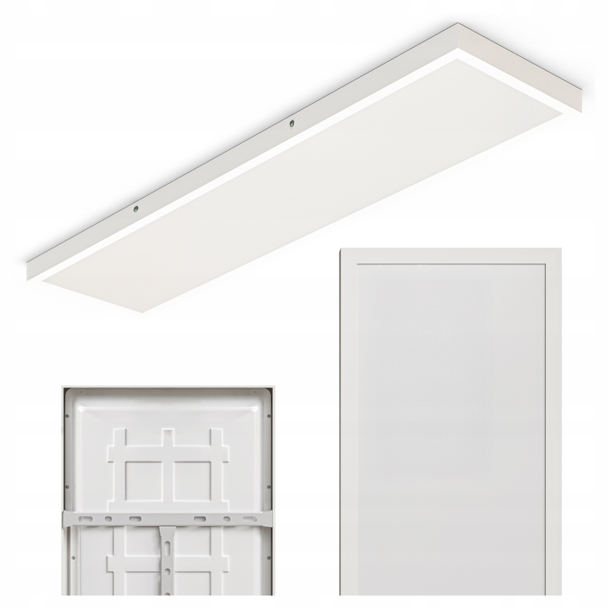 Panel natynkowy LED 60 W, 230 V, 30 x 120 cm, biały