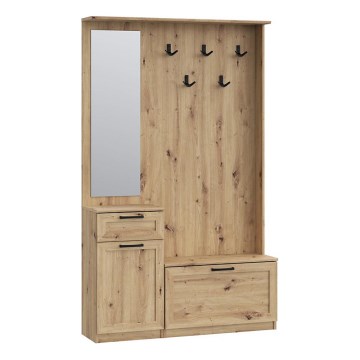 Panel przedpokojowy z lustrem KAVI, dąb artisan