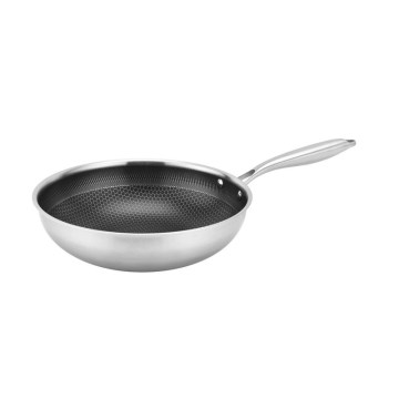 Patelnia wok KITCHISIMO 28 cm, stal nierdzewna