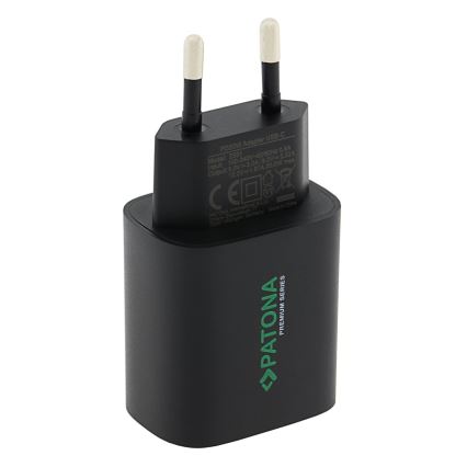 PATONA - Adapter do ładowania USB-C Power delivery 20W/230V czarny