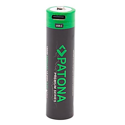 PATONA - Akumulator 18650 Li-lon 3350mAh PREMIUM 3,7V z USB-C charging