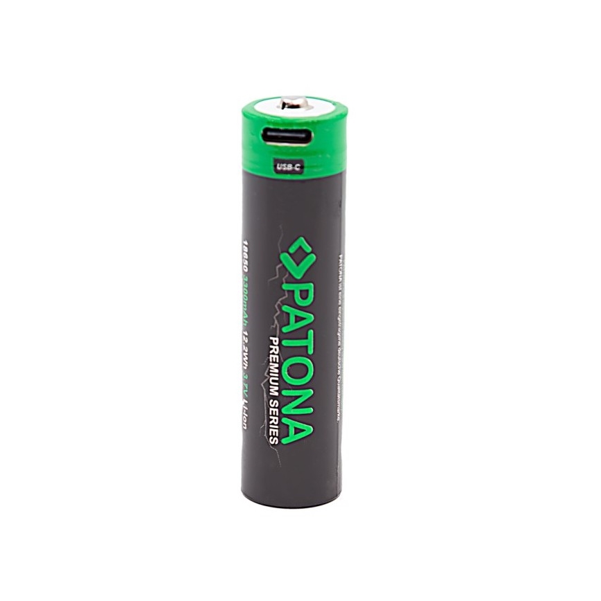 PATONA - Akumulator 18650 Li-lon 3350mAh PREMIUM 3,7V z USB-C charging