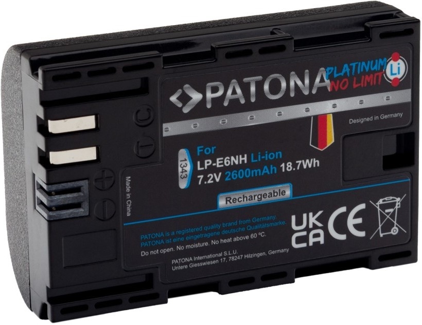 PATONA - Akumulator Canon LP-E6NH 2600mAh Li-Ion Platinum EOS R5/R6