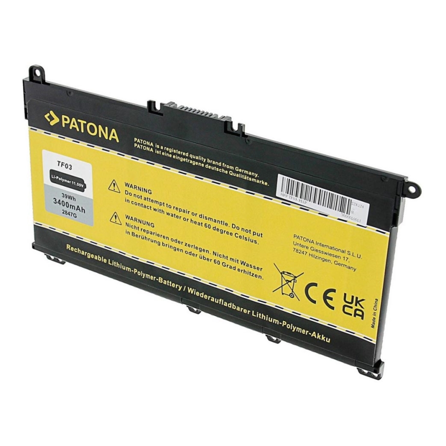 PATONA - Bateria HP Pavilion 14-BF/15-CC 3400mAh Li-Pol 11,55V TF03XL