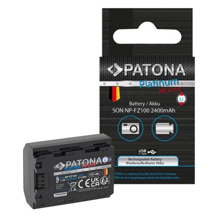 PATONA - Bateria Sony NP-FZ100 2400mAh Li-Ion Platinum USB-C