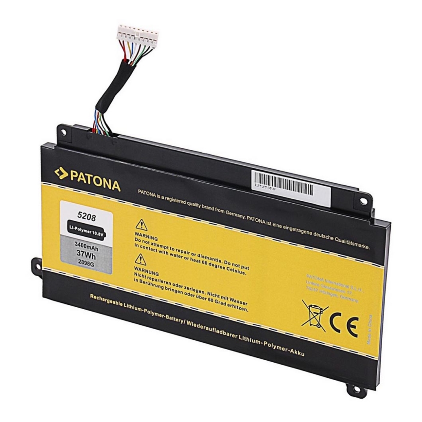 PATONA - Bateria Toshiba Satellite E45W/P55W 3400mAh Li-Pol 10,8V PA5208U-1BRS