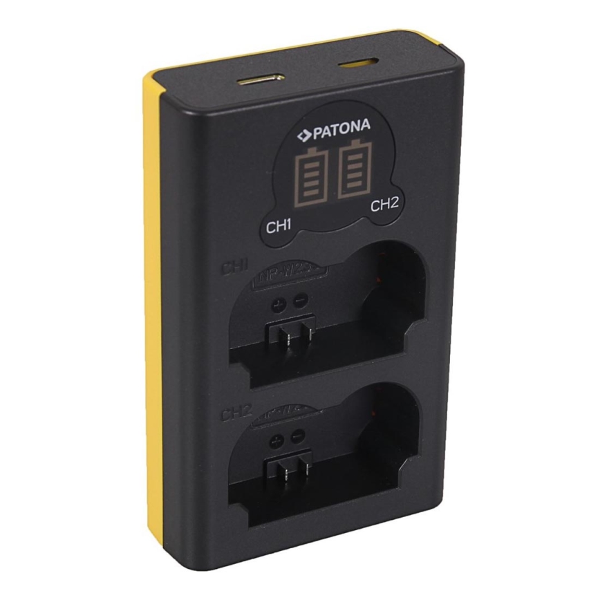 PATONA - Ładowarka do aparatów Fuji NP-W235 z podwójnym wyświetlaczem LCD - USB do X-T4