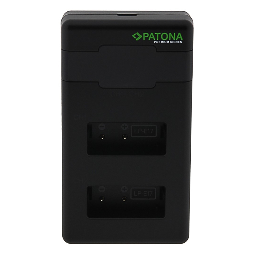 PATONA - Szybka ładowarka Dual Canon LP-E17 + USB-C kabel 0.6m