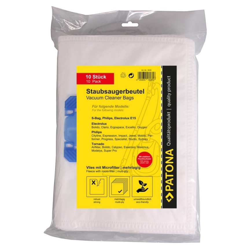 PATONA - Worki do odkurzacza Electrolux E15 - 10 sztuk