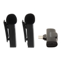 PATONA - ZESTAW 2x Mikrofon bezprzewodowy z klipsem do smartfonów USB-C 5V 50 mAh