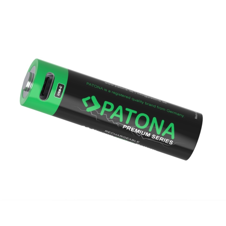 PATONA - ZESTAW 4x Akumulator AA/LR6 Li-Pol 2000mAh 1,5Vs z USB-C ładowaniem