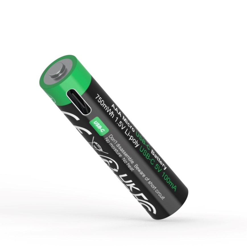 PATONA - ZESTAW 4x Akumulator AAA/LR03 Li-Pol 500mAh 1,5V z USB-C ładowaniem