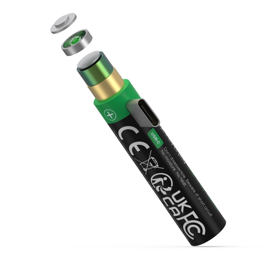 PATONA - ZESTAW 4x Akumulator AAA/LR03 Li-Pol 500mAh 1,5V z USB-C ładowaniem