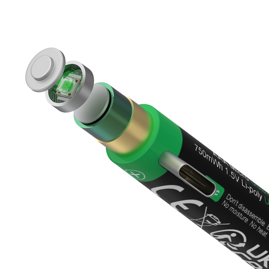 PATONA - ZESTAW 4x Akumulator AAA/LR03 Li-Pol 500mAh 1,5V z USB-C ładowaniem