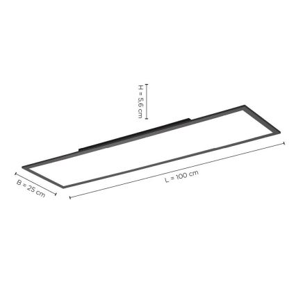 Paul Neuhaus 16533-16-O - LED Ściemniany panel natynkowy FLAT LED/24W/230V 2700-5000K black + pilot