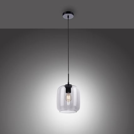Paul Neuhaus 2002-25 - Żyrandol na lince SHITAKE 1xE27/10W/230V śr. 20 cm dymny
