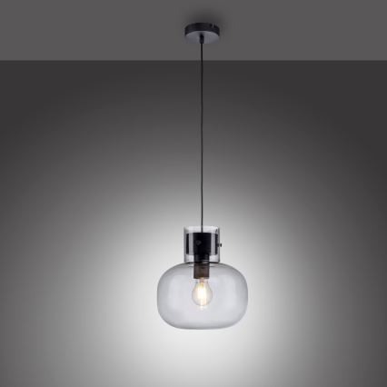 Paul Neuhaus 2003-25 - Żyrandol na lince SHITAKE 1xE27/10W/230V śr. 25 cm dymny