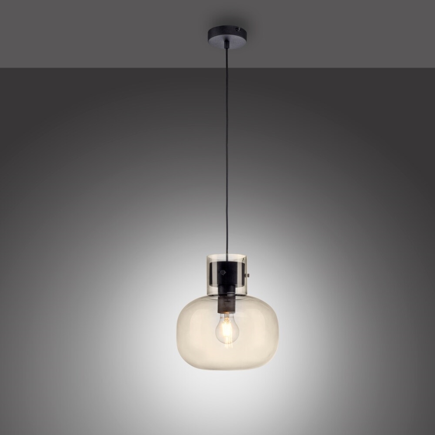 Paul Neuhaus 2003-27 - Żyrandol na lince SHITAKE 1xE27/10W/230V śr. 25 cm dymny