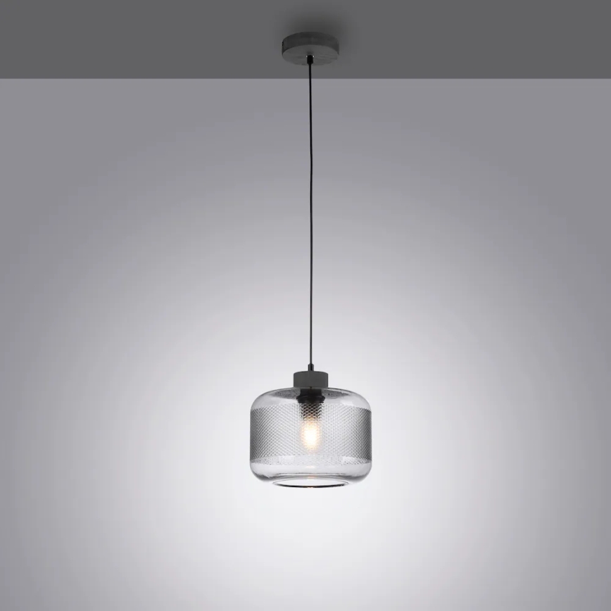 Paul Neuhaus 2005-25 - Żyrandol na lince BOLETUS 1xE27/10W/230V śr. 23,5 cm szary
