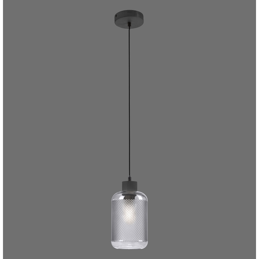 Paul Neuhaus 2006-25 - Żyrandol na lince BOLETUS 1xE27/10W/230V śr. 14 cm szary