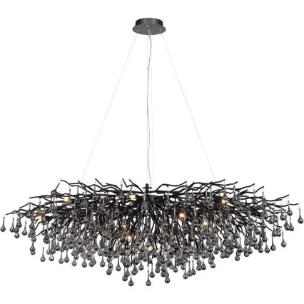 Paul Neuhaus 2031-18 - Żyrandol na linkach ICICLE 15xG9/40W/230V 75x150 cm czarny