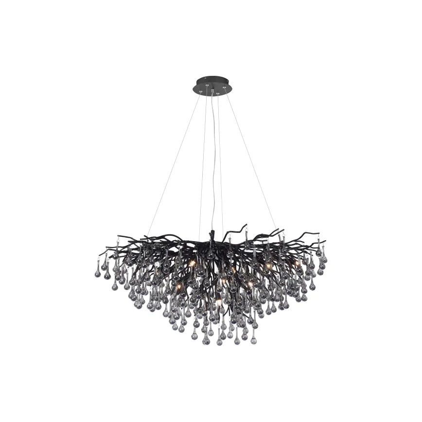 Paul Neuhaus 2192-18 - Żyrandol na lince ICICLE 10xG9/40W/230V 50x100 cm czarny