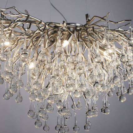 Paul Neuhaus 2192-55 - Lampa wisząca na linkach ICICLE 10xG9/40W/230V 50x100 cm chrom błyszczący