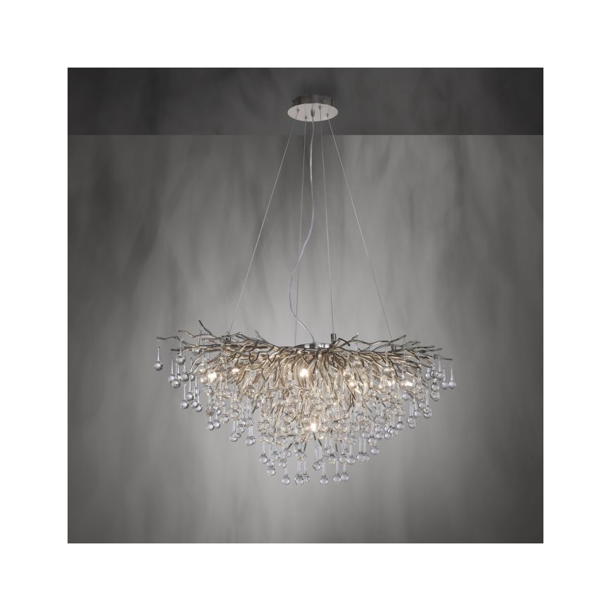 Paul Neuhaus 2192-55 - Żyrandol na lince ICICLE 10xG9/40W/230V 50x100 cm chrom błyszczący