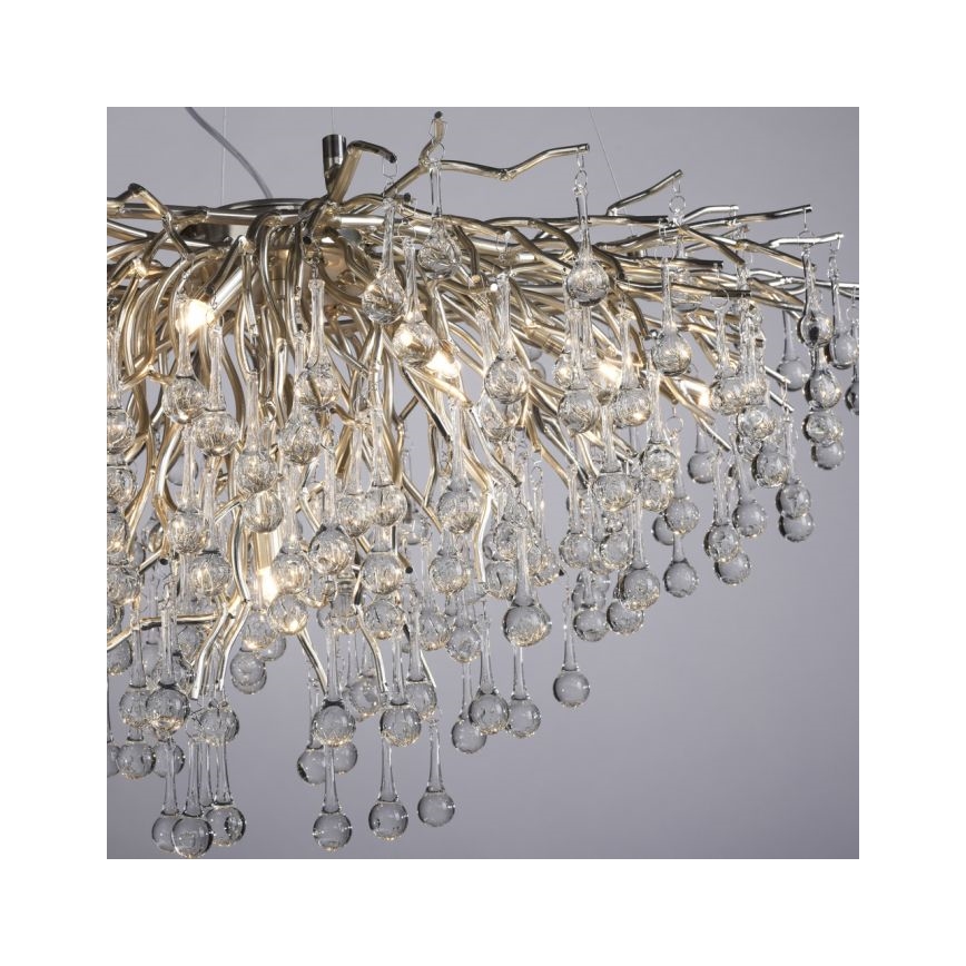 Paul Neuhaus 2192-55 - Żyrandol na lince ICICLE 10xG9/40W/230V 50x100 cm chrom błyszczący