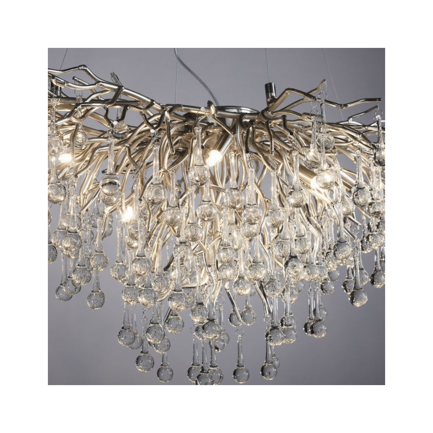 Paul Neuhaus 2192-55 - Żyrandol na lince ICICLE 10xG9/40W/230V 50x100 cm chrom błyszczący