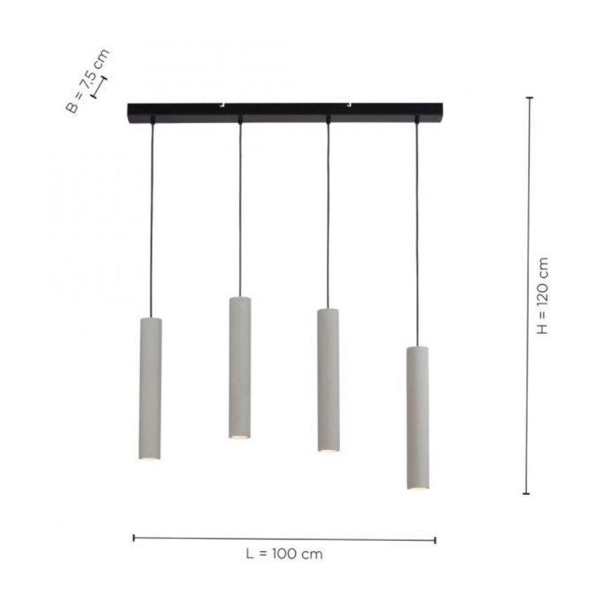 Paul Neuhaus 2204-22 - Żyrandol na lince ETON 4xGU10/35W/230V