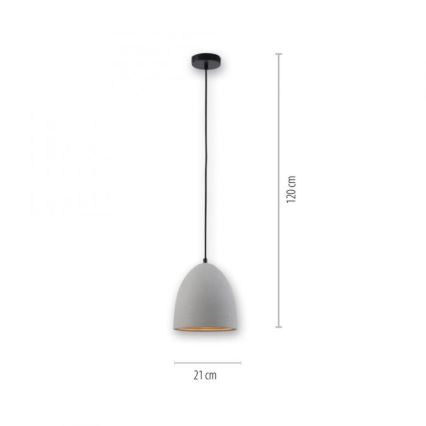 Paul Neuhaus 2231-22 - Żyrandol na lince ETON 1xE27/40W/230V beton
