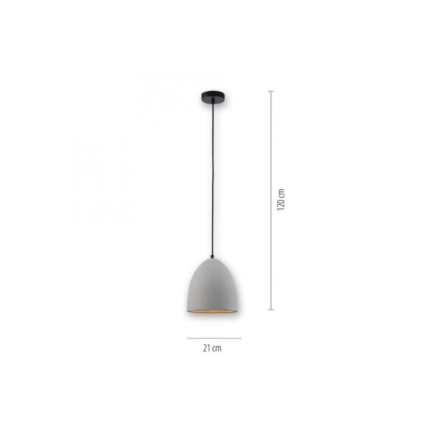 Paul Neuhaus 2231-22 - Żyrandol na lince ETON 1xE27/40W/230V beton