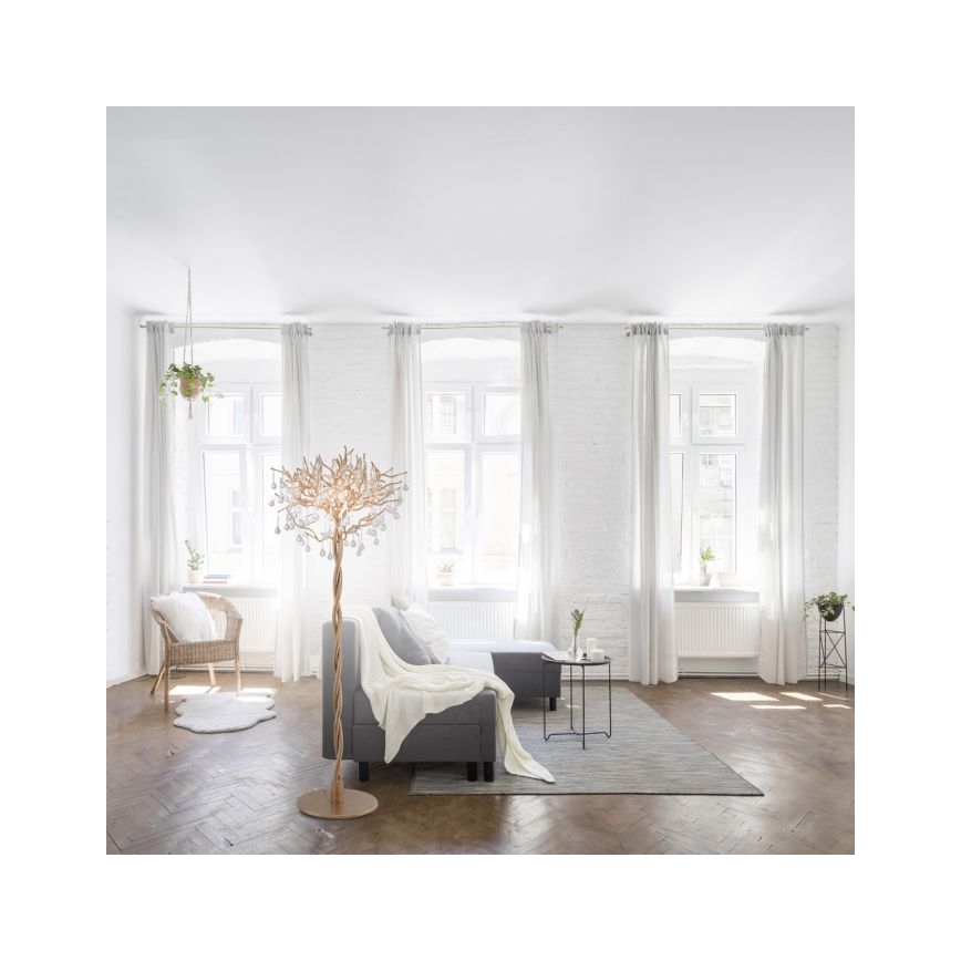 Paul Neuhaus 232-11 - Lampa stołowa ICICLE 5xG9/40W/230V mosiądz