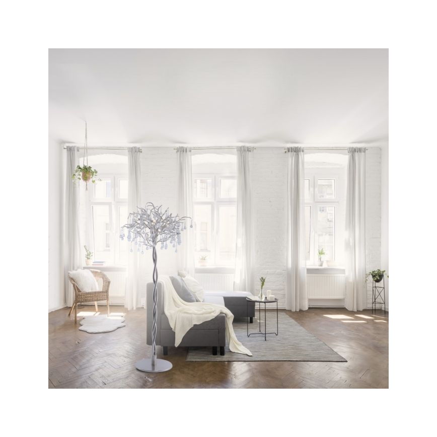 Paul Neuhaus 232-55 - Lampa podłogowa ICICLE 5xG9/40W230V chrom błyszczący