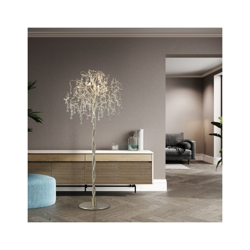 Paul Neuhaus 232-55 - Lampa podłogowa ICICLE 5xG9/40W230V chrom błyszczący