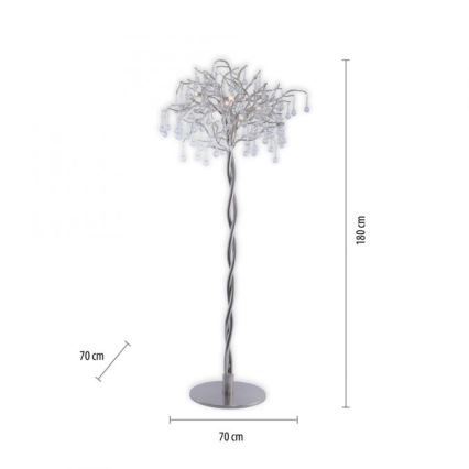 Paul Neuhaus 232-55 - Lampa podłogowa ICICLE 5xG9/40W230V chrom błyszczący