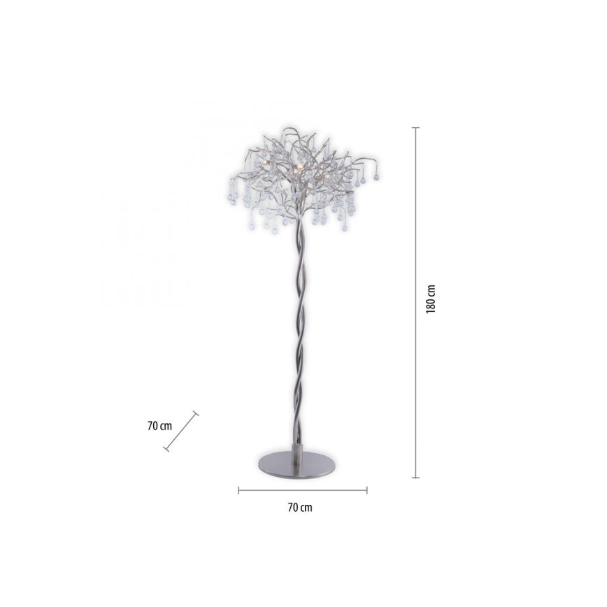 Paul Neuhaus 232-55 - Lampa podłogowa ICICLE 5xG9/40W230V chrom błyszczący