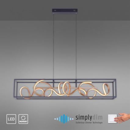 Paul Neuhaus 2416-18 - LED Ściemnialny żyrandol na lince SELINA 4xLED/10,2W/230V